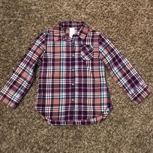 CAT & JACK Plaid Button Down Shirt
